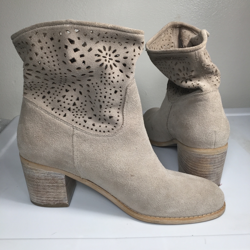 Crown Vintage Womens Heel Boots Grey Size 8.5M